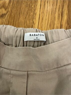 Babaton Neutral Tan Elastic-Waist trousers